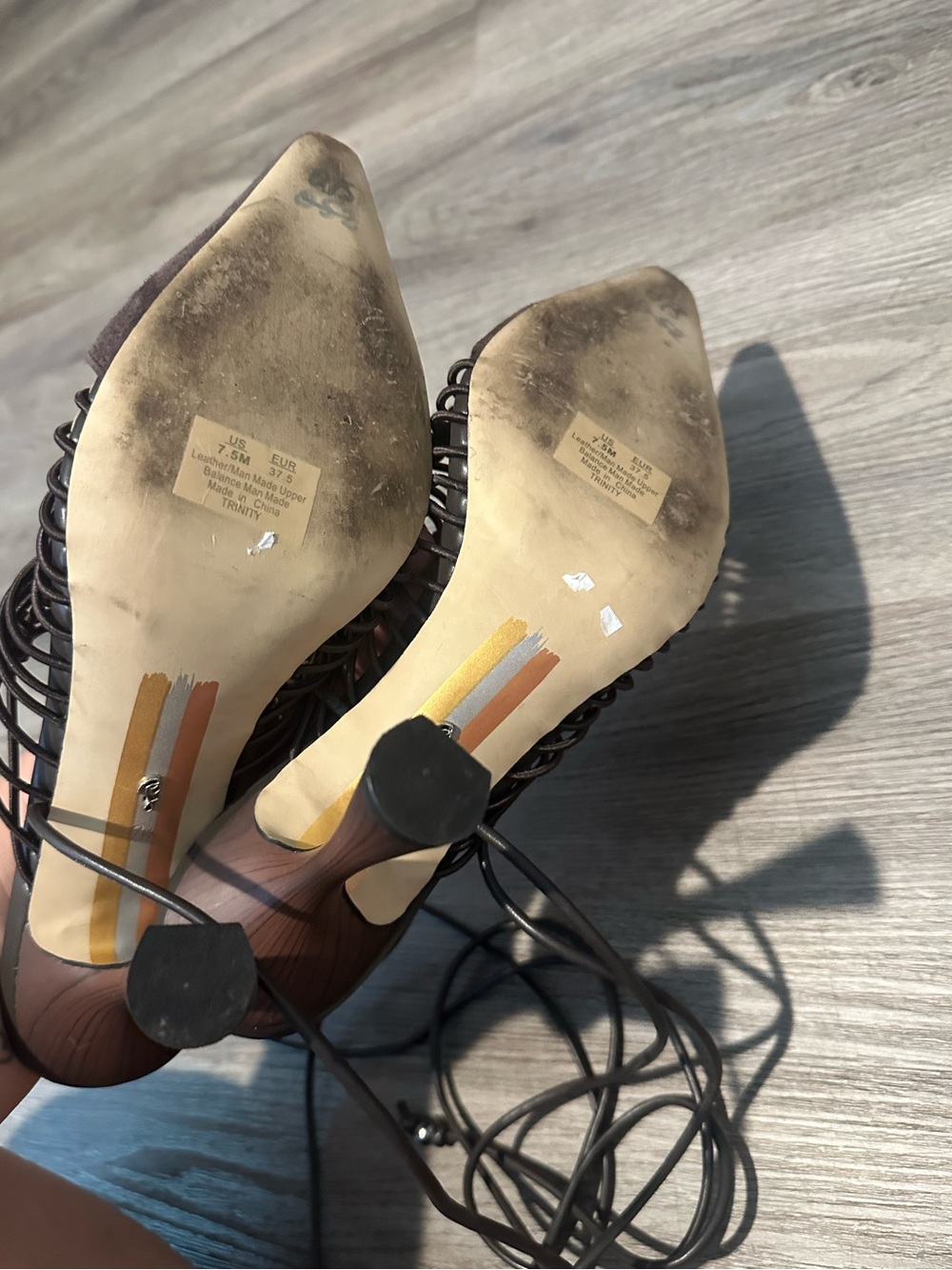 Sam Edelman TRINITY Ankle Strap Pointed Toe Pump 7.5 - Picture 4 of 5